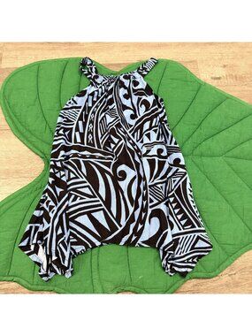 One Papaya Hawaii 4T Blue Black Tunic Tank Top Aloha